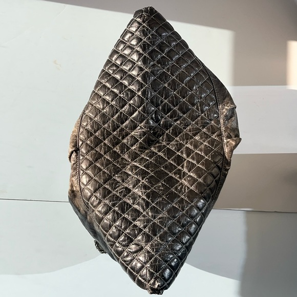 Authentic Chanel Melrose Degrade Cabas Gray Ombre Drawstring Chain XL Tote Bag - Picture 5 of 16